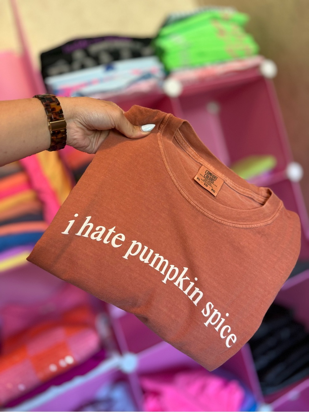 Comfort Colors Rust Graphic Tee - "I Hate Pumpkin Spice"